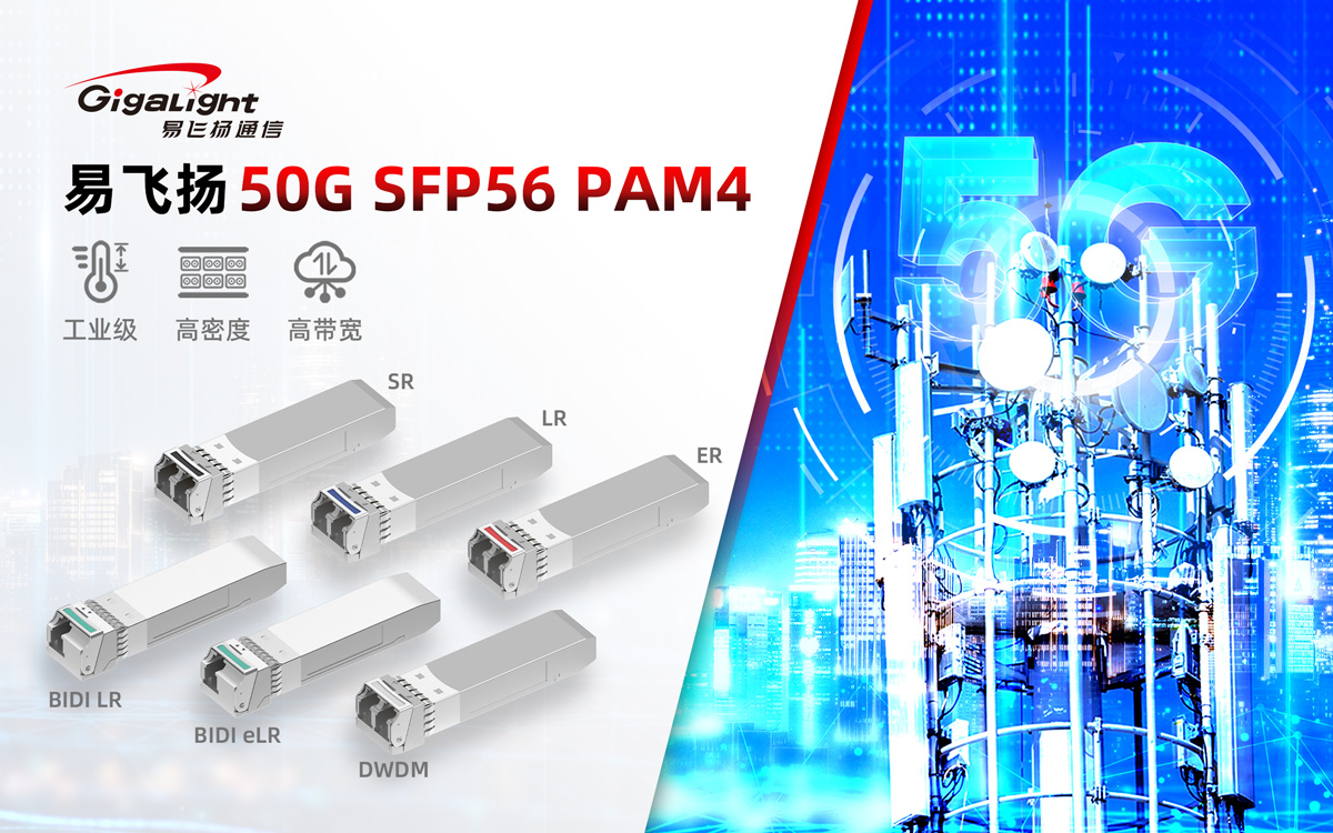 易飞扬50g sfp56 pam4光模块